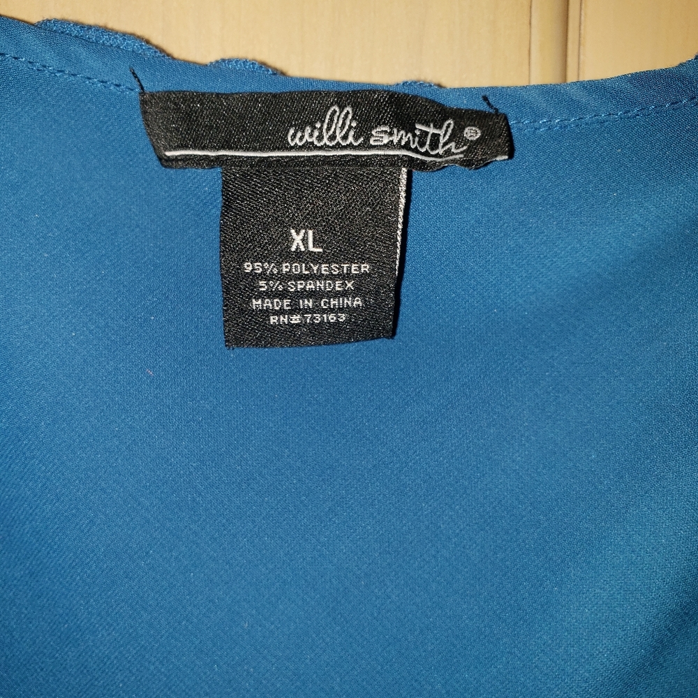 Misses Willi Smith Sz XL bright blue tank top shirt - Picture 2 of 4